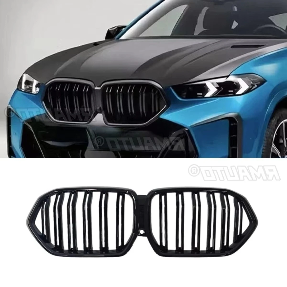 

Для BMW X6 G06 2023-2025 автомобильный бампер гриль декоративные полоски гоночная решетка модификация часть переднего бампера гриль внешняя часть