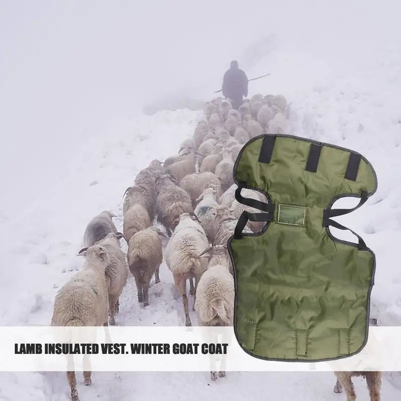 Winter Goat Blanket Waterproof Lamb Insulated Vest Sheep Blanket Goat Jacket Blanket Adjustable Lamb Blanket Coat To Keep Goat