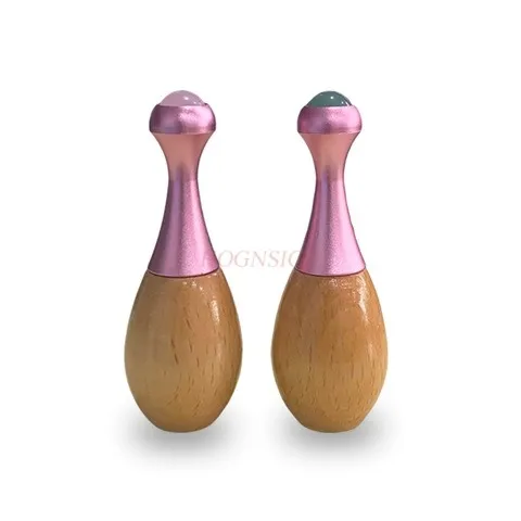 1pcs Gourd Shaped Natural Jade Gourd-shaped Eye Massager Eye Body Shoulder Neck And Back For Face Microniddle Roller Face GuaSha