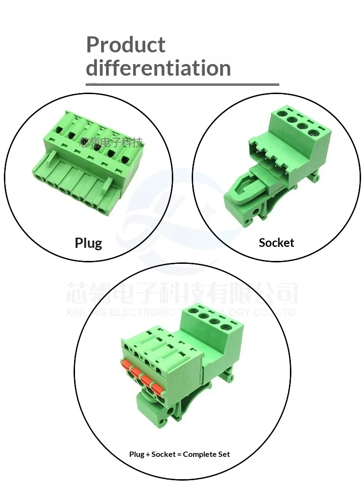 JM2EDG-UKR-5.08mm rail type plug-in terminal 2EDGKD spring plug socket docking