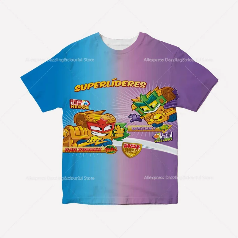 SuperThings 10 T-shirt Superzings Rescue Force Boys Children 3D Super Zings Boys Girls Cartoon T Shirt Kids 3-14 Year Clothes