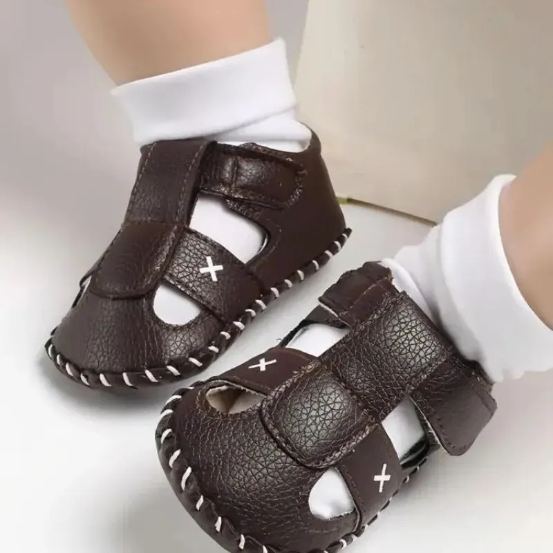 Meckior nuove scarpe da bambino neonato Casual confortevole suola in gomma di cotone antiscivolo scarpe da bambino estate primo bambino sandali per