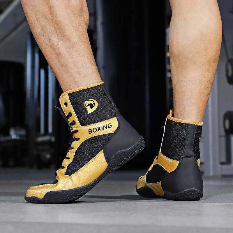 Professional Wrestling Shoes, Men's Fashionable Boxing Shoes, Indoor Training Squat Wrestling Shoes, Size 39-46