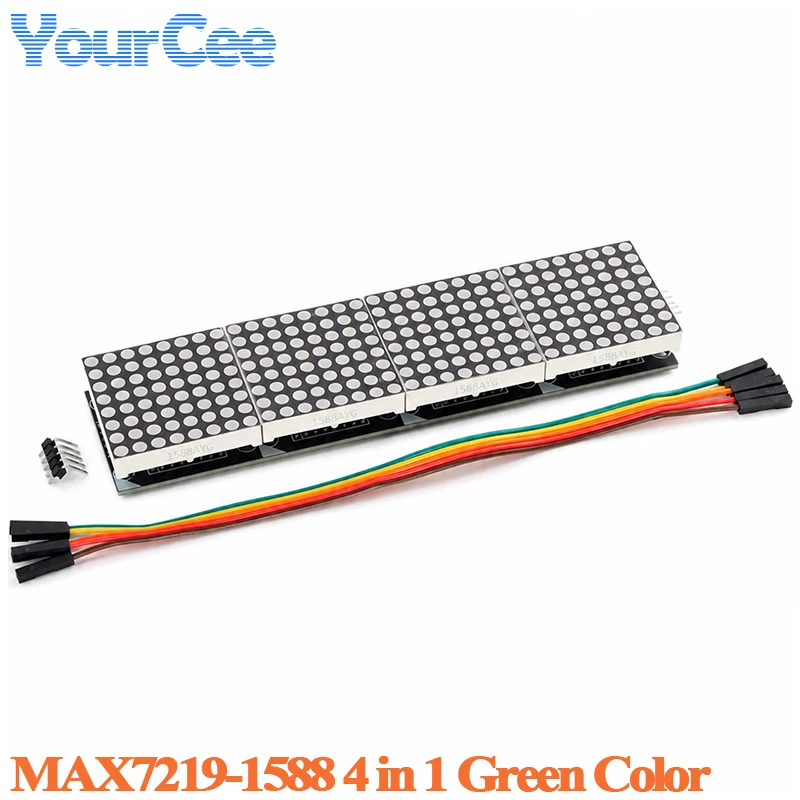 MAX7219 MAX7219-1588 Matryca LED 8x8, Moduł Wyświetlacza Matrycowego, Kolor Czerwony Zielony Biały Niebieski, Sterowanie MCU, Sterownik LED — zdjęcie produktu 4