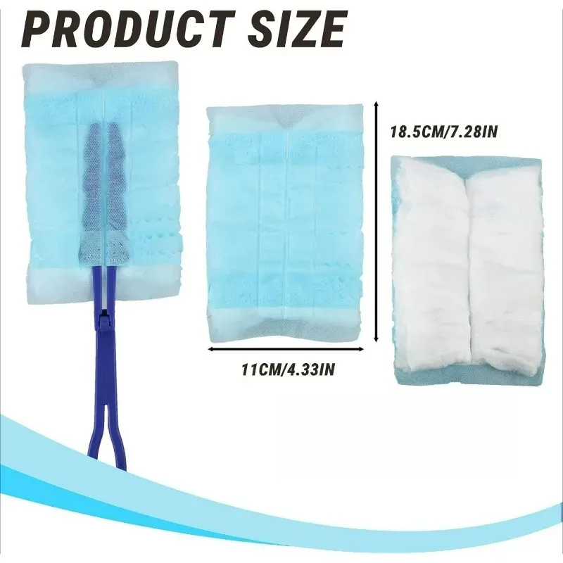 For 10 Fluffy Duster Refills with 1 Handle, Dust Magnet Replacements, Electrostatic Dust Traps for Multi-Surface Cleaning