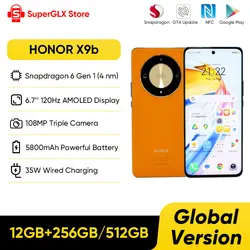 글로벌 버전 HONOR Magic6 Lite 5G X9b X50 6.78 인치 낙하 방지 120Hz 디스플레이, 108MP 트리플 카메라, 2 일 배터리, 안드로이드 13 듀얼 SIM