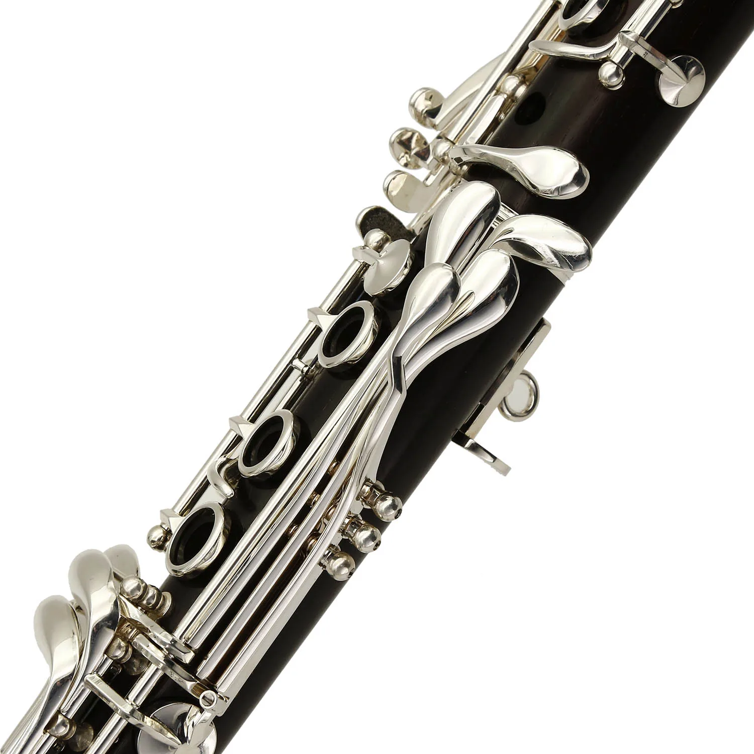 Factory Price Woodwind Musical Instrument Grenadilla Wooden Body Silver Plated 18 Keys Clarinet Professional OEM