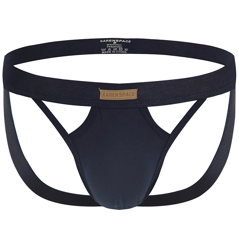 

Men's Cotton Thong Underwear Sexy Low Waist U Convex Pouch Breathable Comfortable Jockstraps