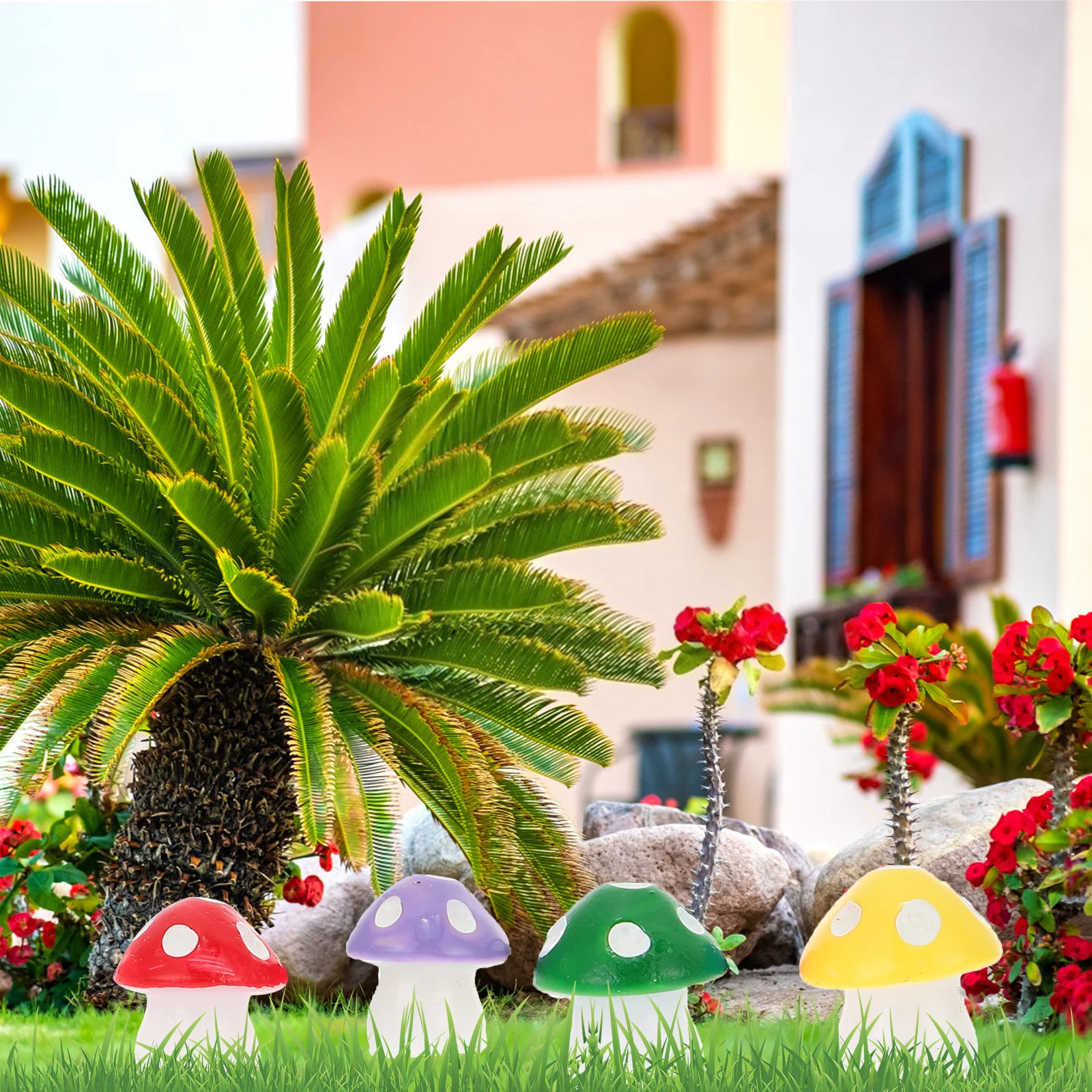 

20 Pcs Resin Mushroom Accessories Durable Lightweight for Garden Desk Shelf Mini Sculpture Landscape Adornment DIY Decor