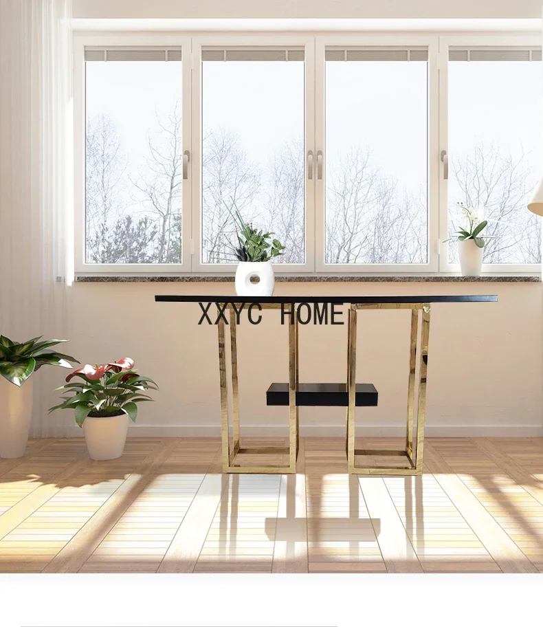 Italian Light Luxury and Simplicity Post-Modern Stainless Steel Plate Curio , Entrance, Hall Cabinet furniture