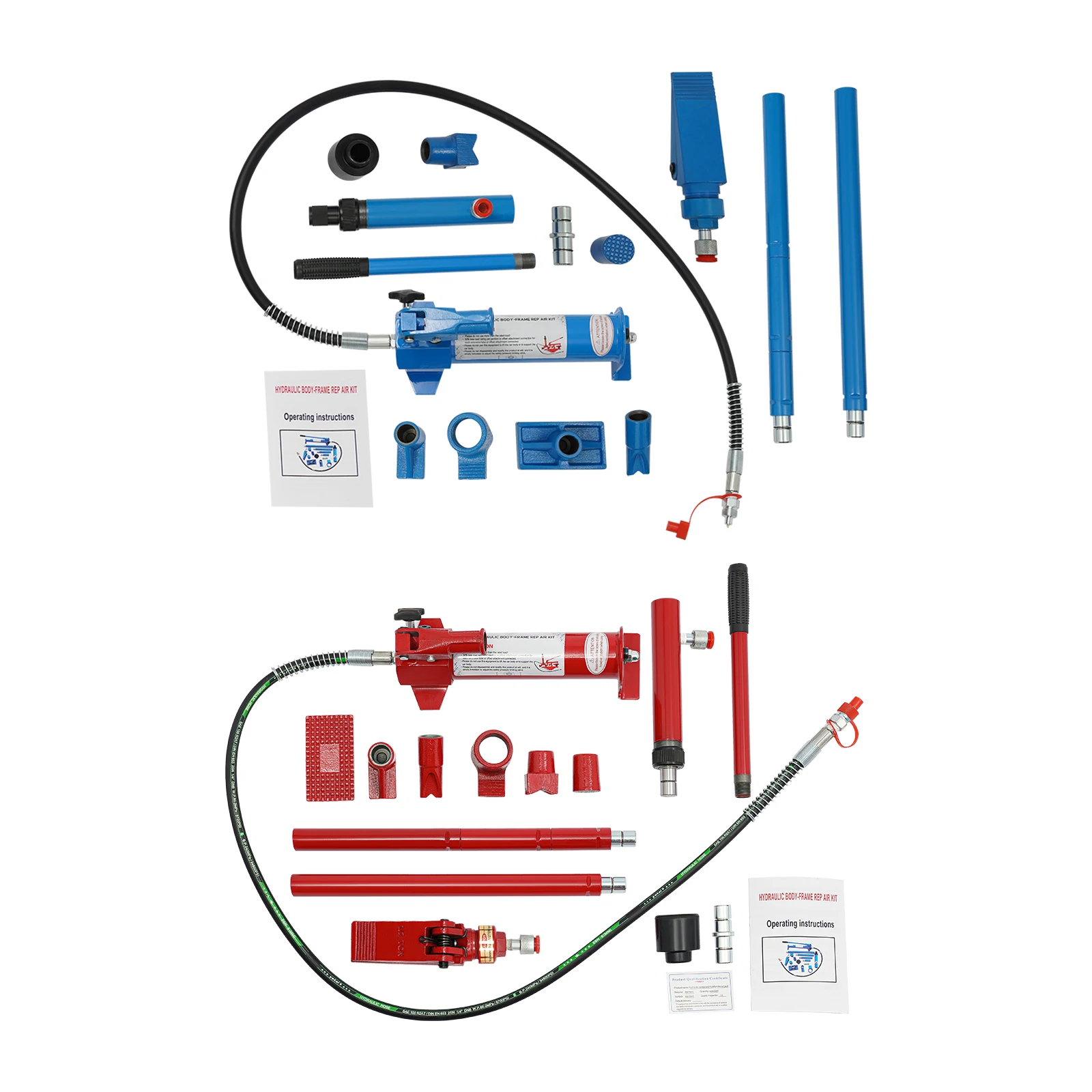 Hydraulic Jack Kit Sturdy and Durable for Personal Workshops, Car Maintenance Shops, and Other Occasions Blue/Red