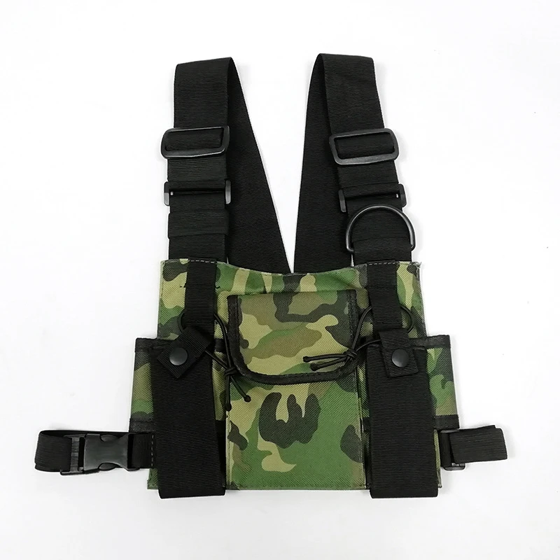 Functional Tactical Chest Rig Bag For Unisex Fashion Bullet Hip Hop Vest Streetwear Bag Waist Pack Women Black Chest Bag YB415