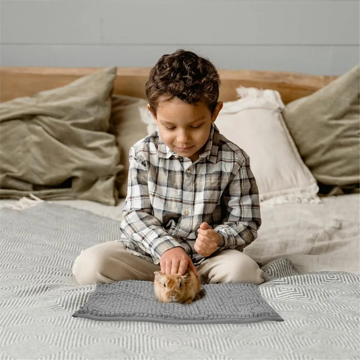 8 Pcs Guinea Pig Liner Washable Cage Liner 20x12 Inch Guinea Pig Fleece Mats Reusable Bedding