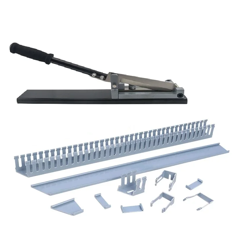 PVC Cable Ducting Cutter Trunking Cutter Duct Cutter Tool  Dual Scale Measuring Ruler Adjustable Cutting Machine