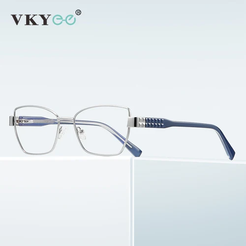 Imagen 2 del producto VICKY nueva moda Simple personalizado geométrico diseño rectangular Anti-luz azul gafas de lectura prescripción personalizable 3168