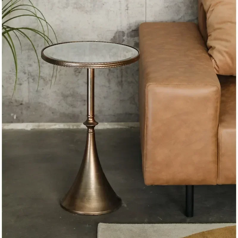 Licht Luxus Retro Kaffee Tisch Spiegel Glas Home Möbel Nordic Designer Tee Tisch Wohnzimmer Sofa Beistelltische