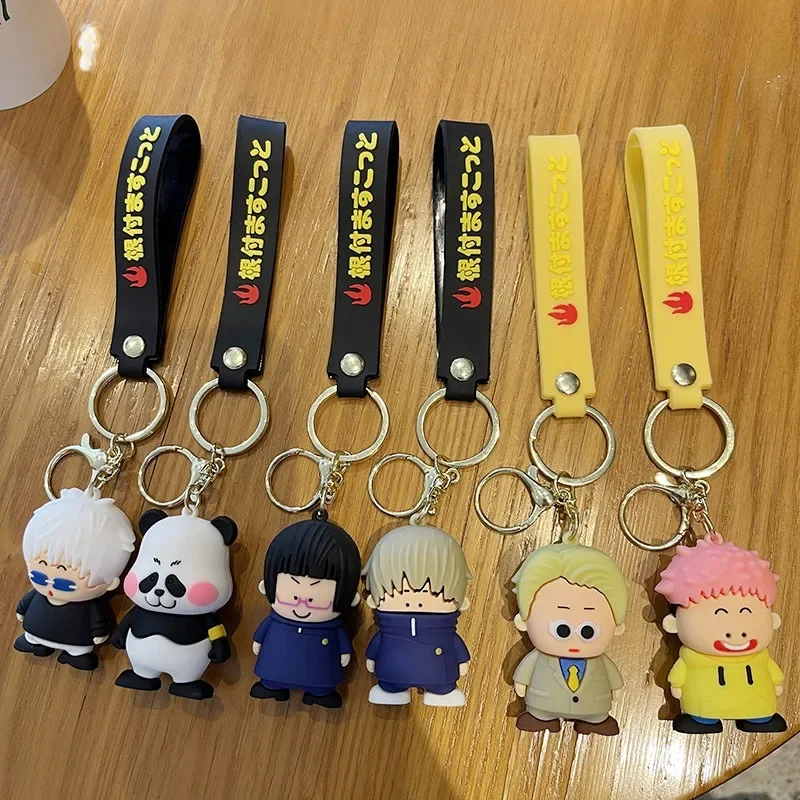 Jujutsu Kaisen Satoru Gojo Nanami Kento Inumaki Toge Keychain Anime Peripheral Cute Cartoon Backpack Key Pendant Kawaii Goods