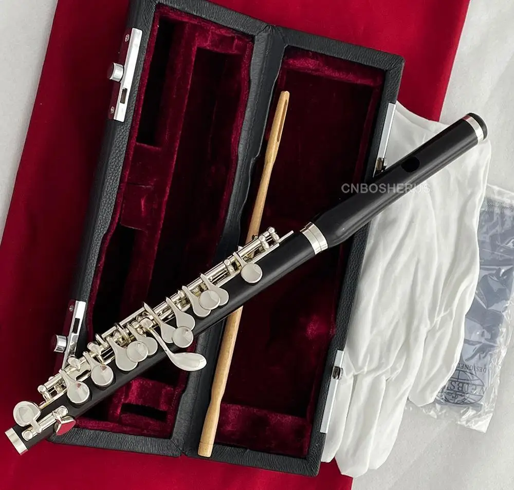 

Grenadilla Black Wooden Piccolos Flute Silver Plated Keys C tone