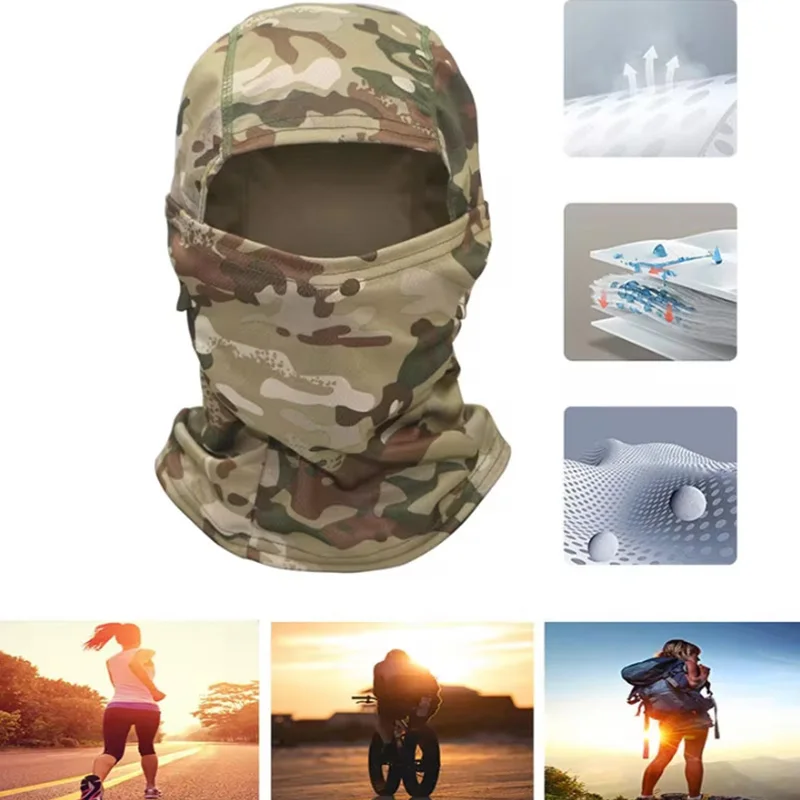 Camouflage bivakmuts volgelaatsmasker skifiets fietsen jacht hoofddeksel sjaal airsoft cap heren