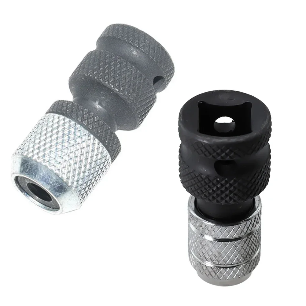 2pcs Drill Tool Socket Adapter 1/2 Inch Drive To 1/4 Inch Hex For Impact Wrench Drill Chuck Change Socket Adapter