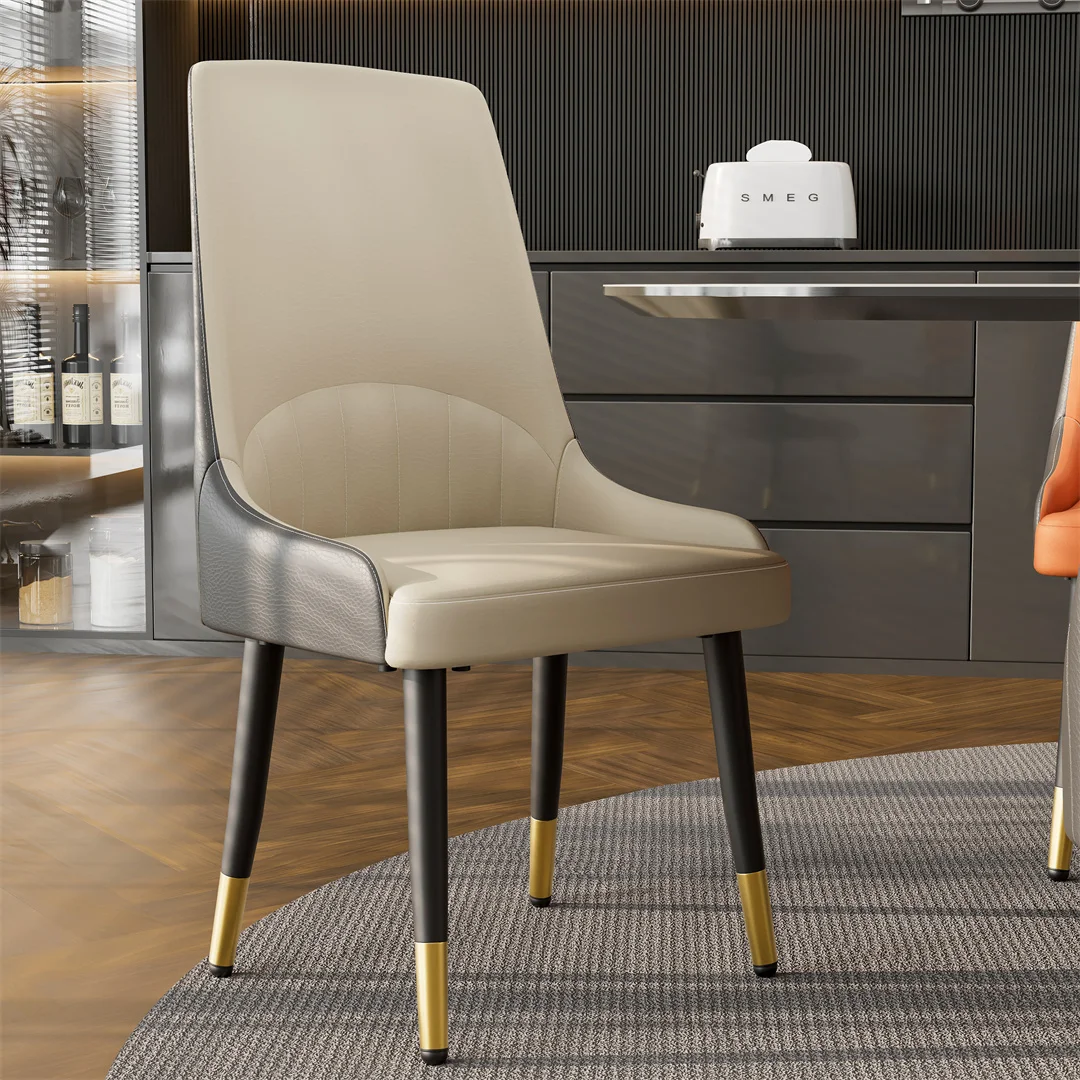 LUVODI 2PCS Dining Room Chairs Microfiber Leather Upholstered with Arms Wide Cushion Seat,Leisure Side Chairs for Home Restaurant