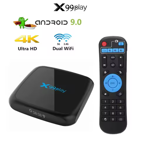 Inventory X99 Play Smart Android 9.0 box rk3318 Quad-Core 4GB 64GB 32GB 4K TV BOX BT Dual Band WiFi Set Top Box Media Player