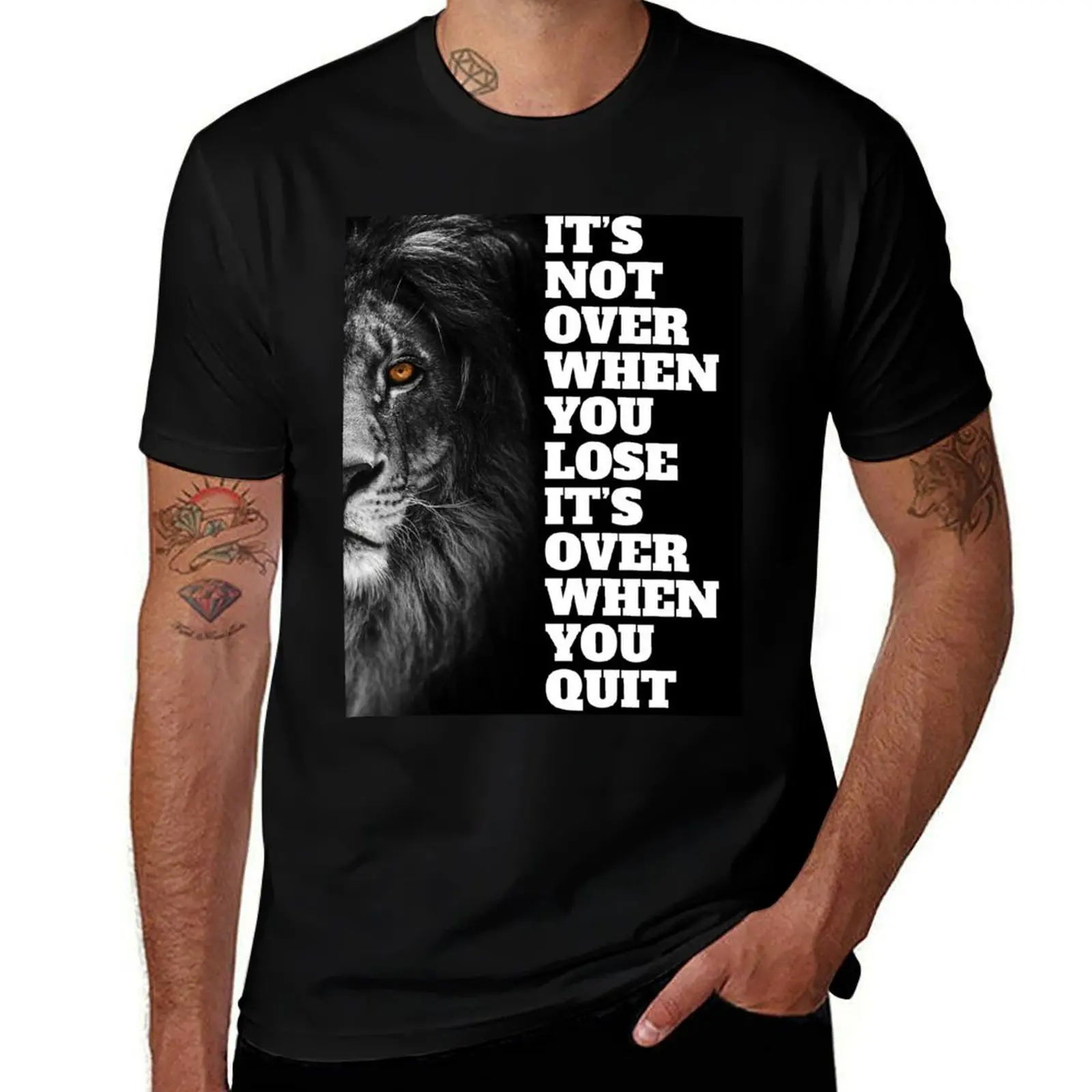 

Never Give Up T-Shirt graphics Blouse funny meme t-shirts tshirts for men