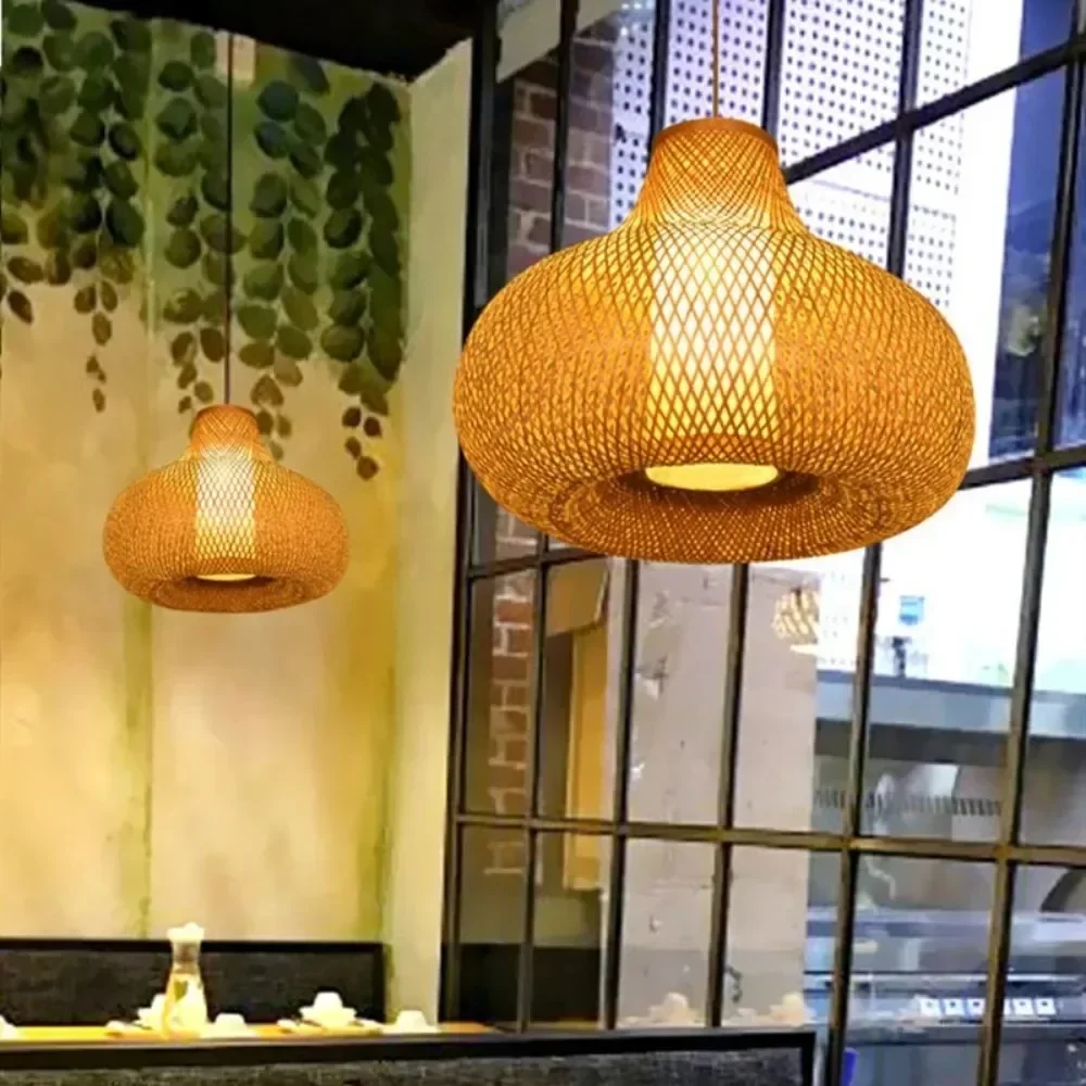 Chinese Retrowoven LampsRestaurant Bamboo Chandelier Teahouse Inn Garden Art Zen Box Living Room Eco Friendly Lamp