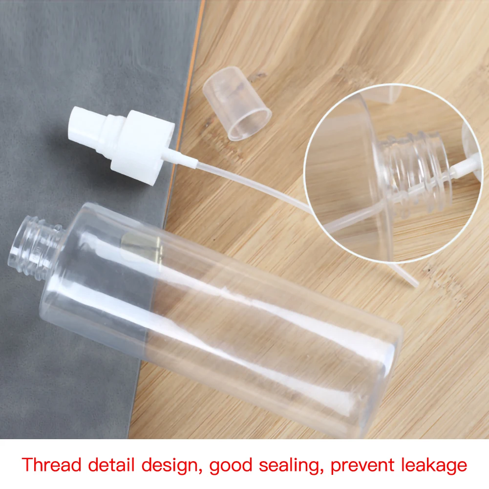 10PC 30ml/60ml/150ml/200ml/250ml Mini Clear Plastic Spray Bottle  Perfume Atomizer for Cleaning Travel Essential Oils Organizer