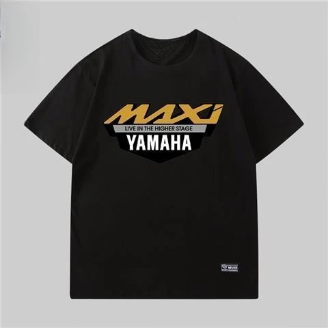 ياماها هونغ كونغ نمط تي شيرت الذكور ياماها دراجة نارية قاطرة عشاق سيارة أصدقاء نادي الذكور قصيرة الأكمام 2025 جديد شعبي