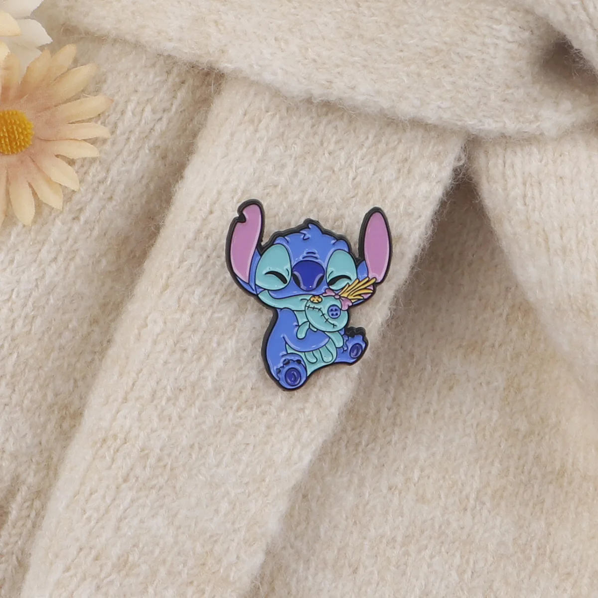 Kawaii Cartoon Blue Monster Enamel Pins Brooches For Women Clothing Backpack Lapel Badges Fashion Jewelry Accessories Kids Gifts