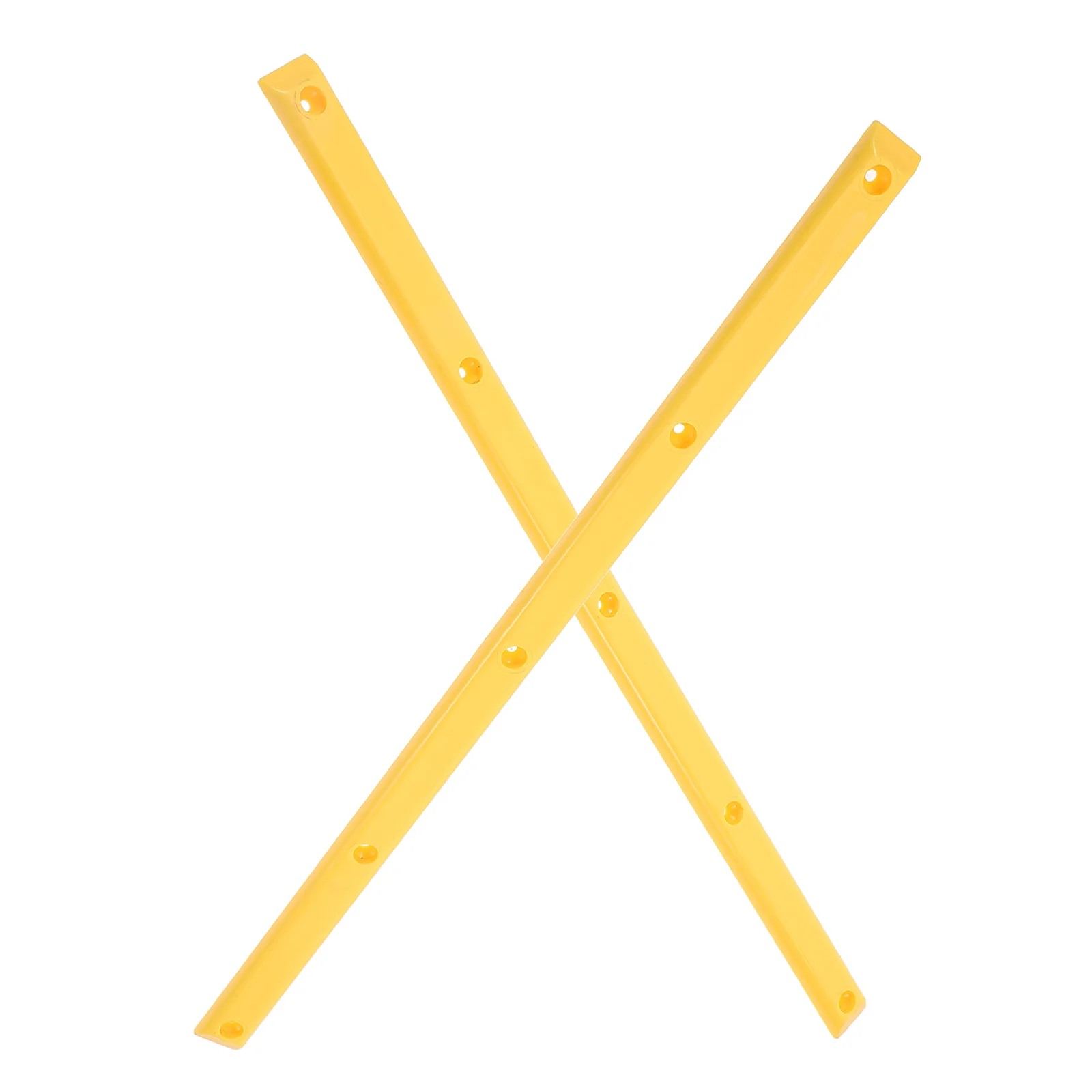 

2pcs Yellow Anti-Collision Strips Durable Plastic Skateboard Rails Wear Resistant Accessories Stable Non-Slip