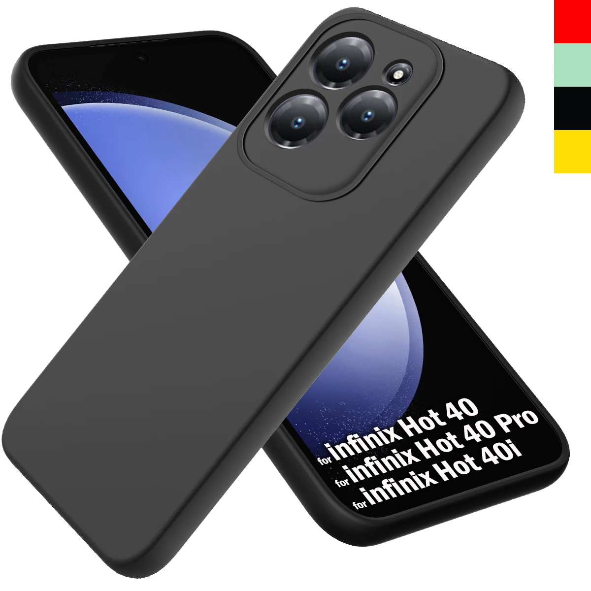 Mit Silikon band Funda für Infinix Hot 40 Pro 40i Fall flüssiger Silikons chutz Softcover für Infinix Hot 40i 40 Pro Capa