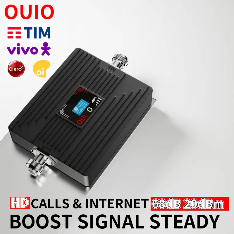 OUIO LTE GSM tekrarlayıcı 2G 3G 4G hücresel sinyal amplifikatörü 4G hücresel amplifikatör 700 1800 2100 MHZ mobil sinyal güçlendirici tekrarlayıcı