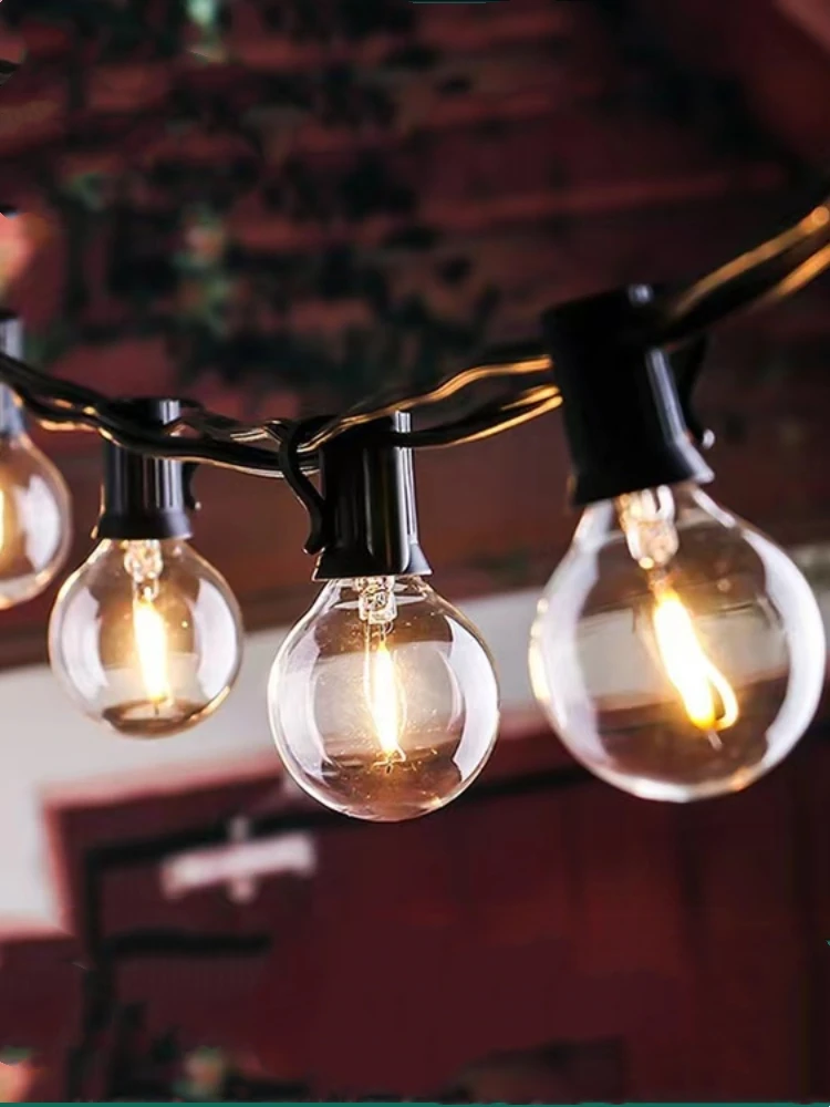 

Solar Powered Atmosphere String Lights Outdoor Waterproof Camping Decorative Lanterns for Homestay Courtyard Wedding Decoration