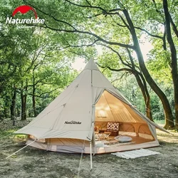 Naturehike Roof Tent Hard Shell Beach Canopy Pyramid Cotton Fisherman Big 5person Camping Family Multi-room Tent Octagon Shelter