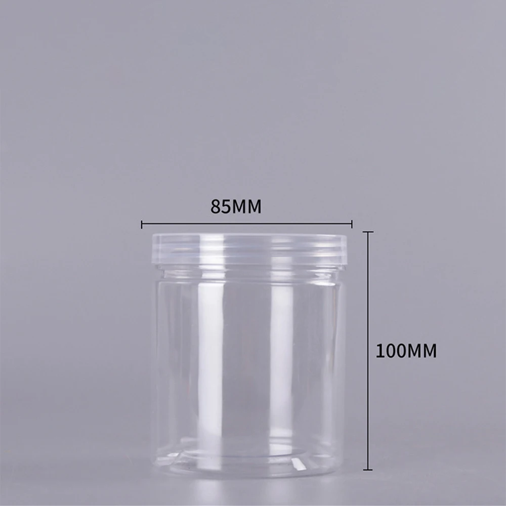 20pcs 500ml Plastic Jar with Lid PET Seal Pot Empty Food Canister Transparent Storage Container Travel