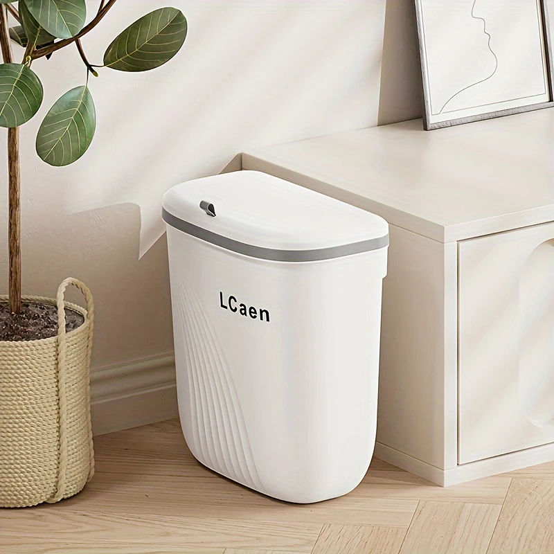 1 bote de basura para cocina, resistente a las manchas y fácil de limpiar, se puede montar en la pared, adecuado para usar en encimeras, colgar en las puertas de los gabinetes, colocar en el suelo, en cocinas, baños, dormitorios y otras áreas.