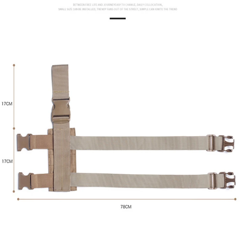 Universal Drop Leg Holster Thigh Platform MOLLE Holster for Hunting Paintball Panel with Adjustable Molle Straps