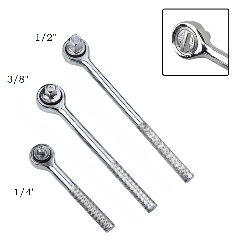 1/4 3/8 1/2 High-Torque Ratchet Wrench Socket Quick-Release Square Head Spanner For Cars Boats Trucks Maintenance Tool Parts