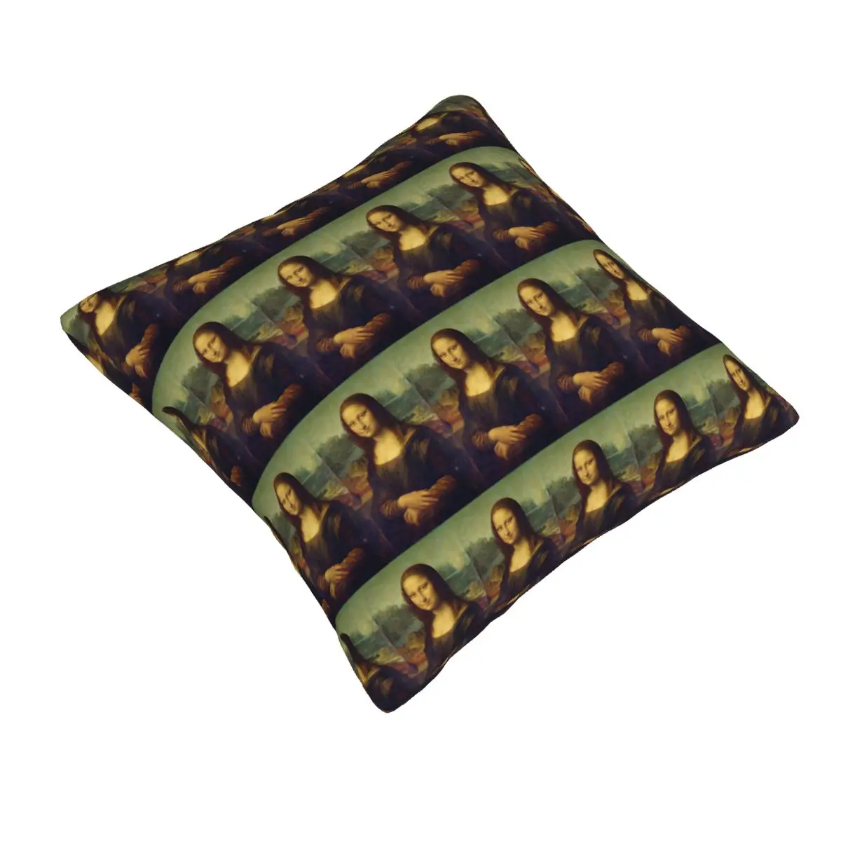 Mona Lisa By Leonardo Da Vinci Square Pillowcase Pillow Cover Cushion Decor Comfort Throw Pillow for Home Car