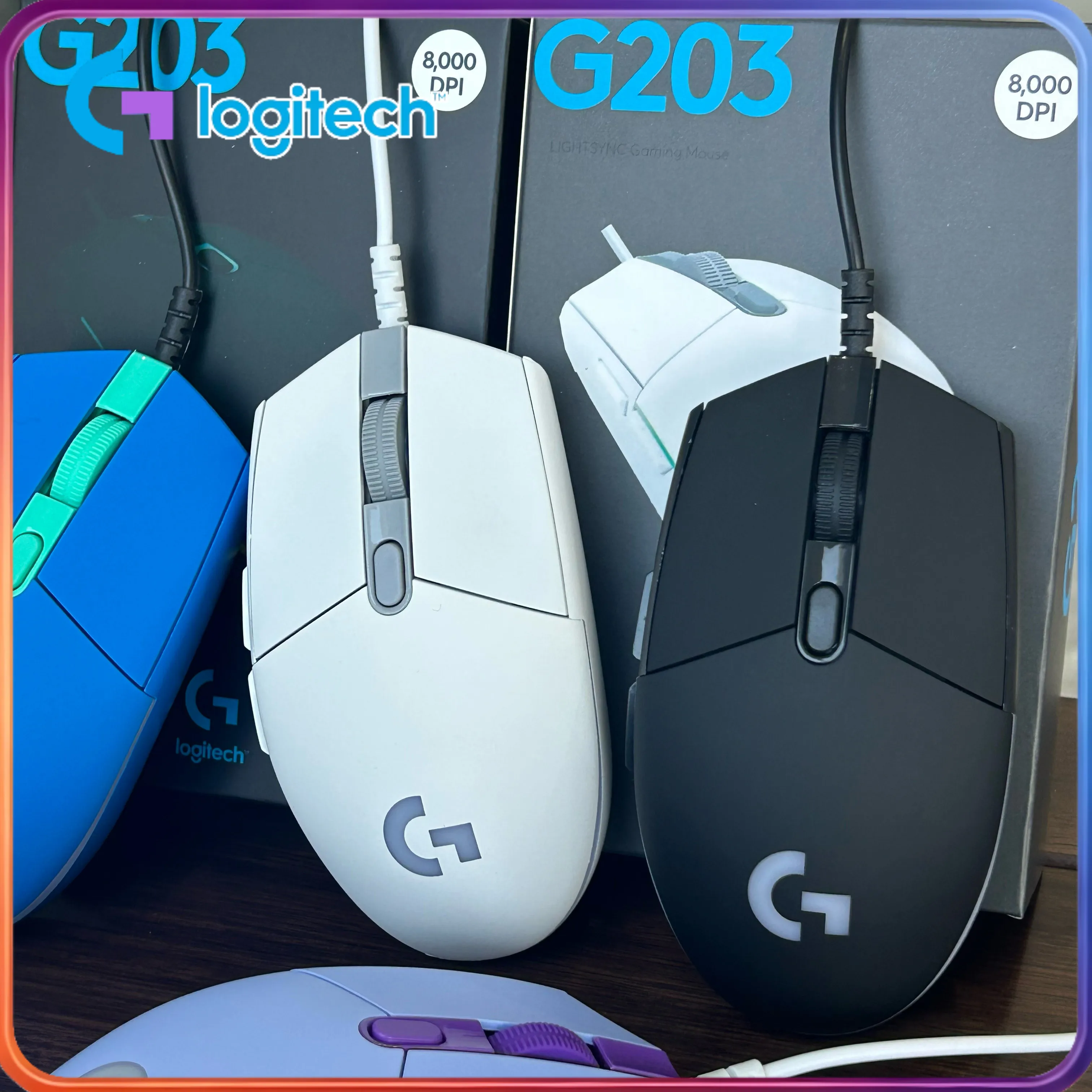 

[Акционное предложение] Проводная игровая мышь Logitech G203 Prodigy, 6 кнопок, 8000 DPI, встроенная память, RGB-подсветка