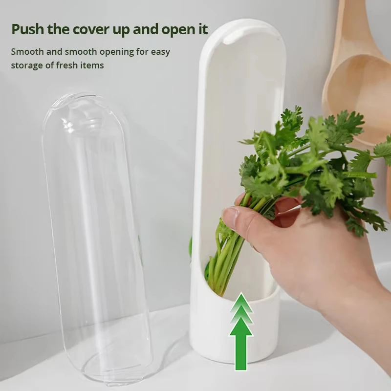 Herb Saver for Refrigerator Vegetable Preserving Bottle Fresh Herb Keeper Pod Cilantro Saver Container for Kitchen Storing Tool