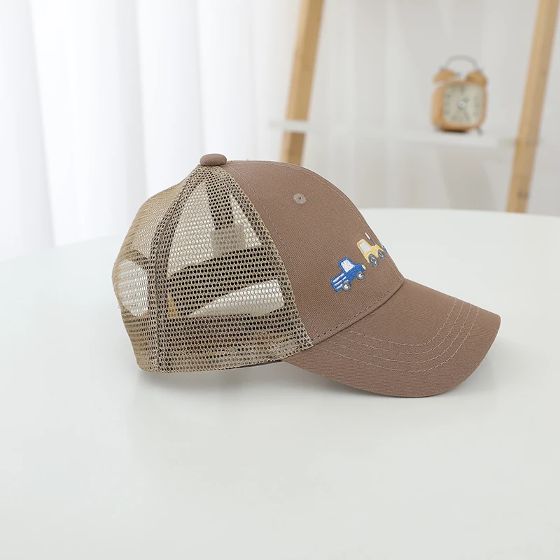 Children's 2026 New Kids Baseball Caps for Girls Boys Spring Summer Baby Sun Hats Cartoon Vehicles Toddler Peaked Caps image 4