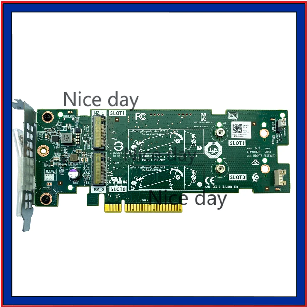 Original 7HYY4 for Dell Server PCIE To M.2 BOSS Adapter Card Boot Optimized Storage M7W47 51CN2 07HYY4 61F54 SATA Disk Boss Card