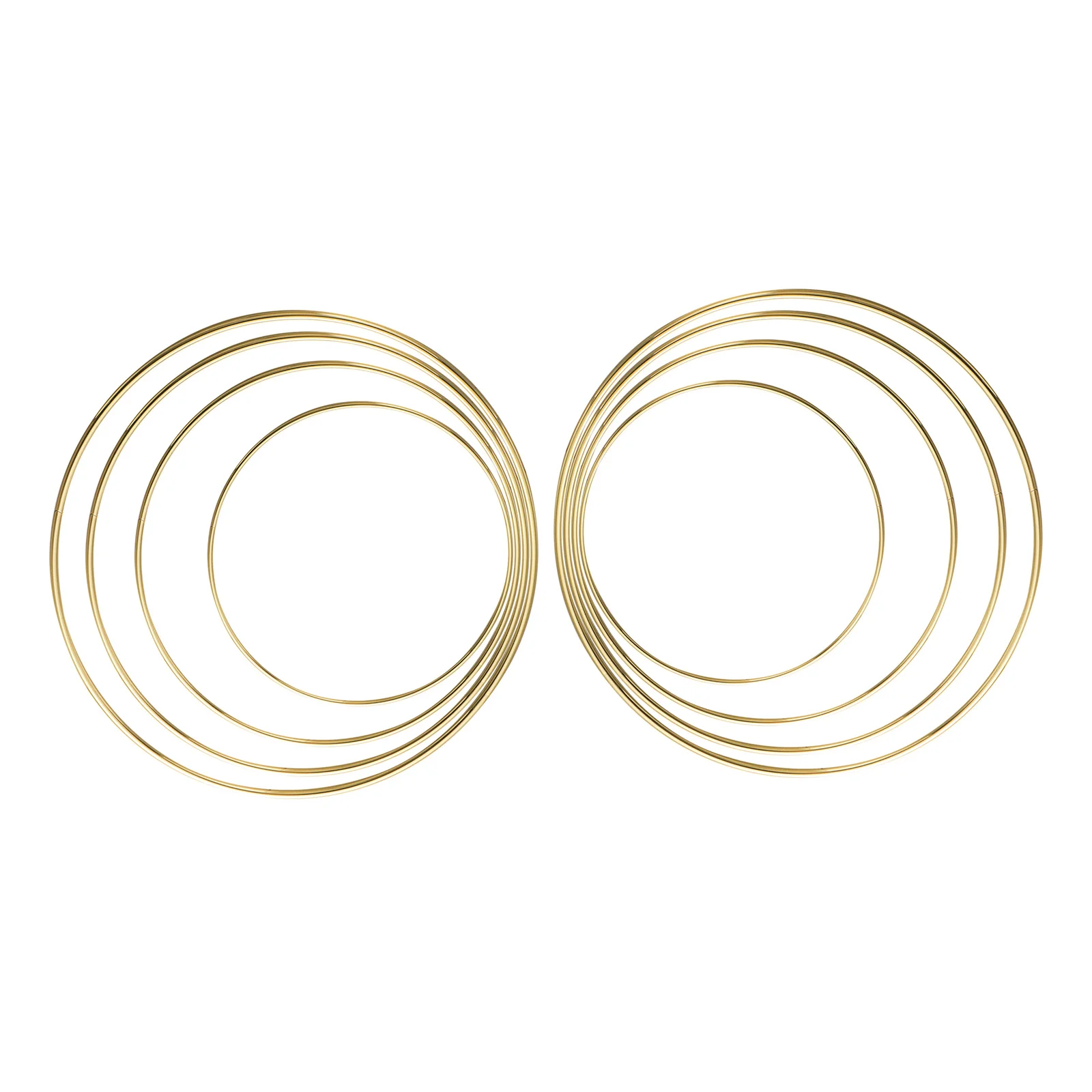 8 قطعة الأطواق الحديد الحديد دائم الذهب حلقات معدنية DIY بها بنفسك حلم الماسكون اكاليل الزهور ديكورات جدرانية حلقات مستديرة للحرف اليدوية