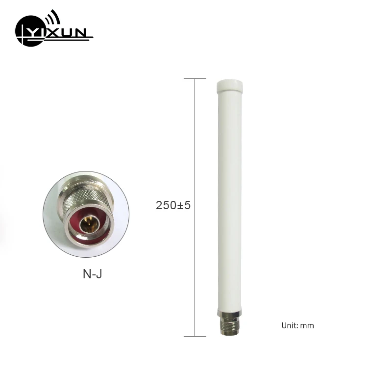 full band 5G high gain 5dbi outdoor fiberglass antenna omnidirectional iot high power 100w N male connector 824-3800MHz