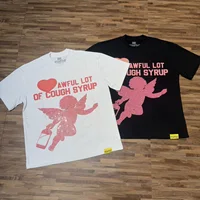 High Street Angel Love-camisetas de manga corta con diamantes de imitación brillantes para hombre, camisetas holgadas de algodón puro con cuello redondo y diamantes de verano