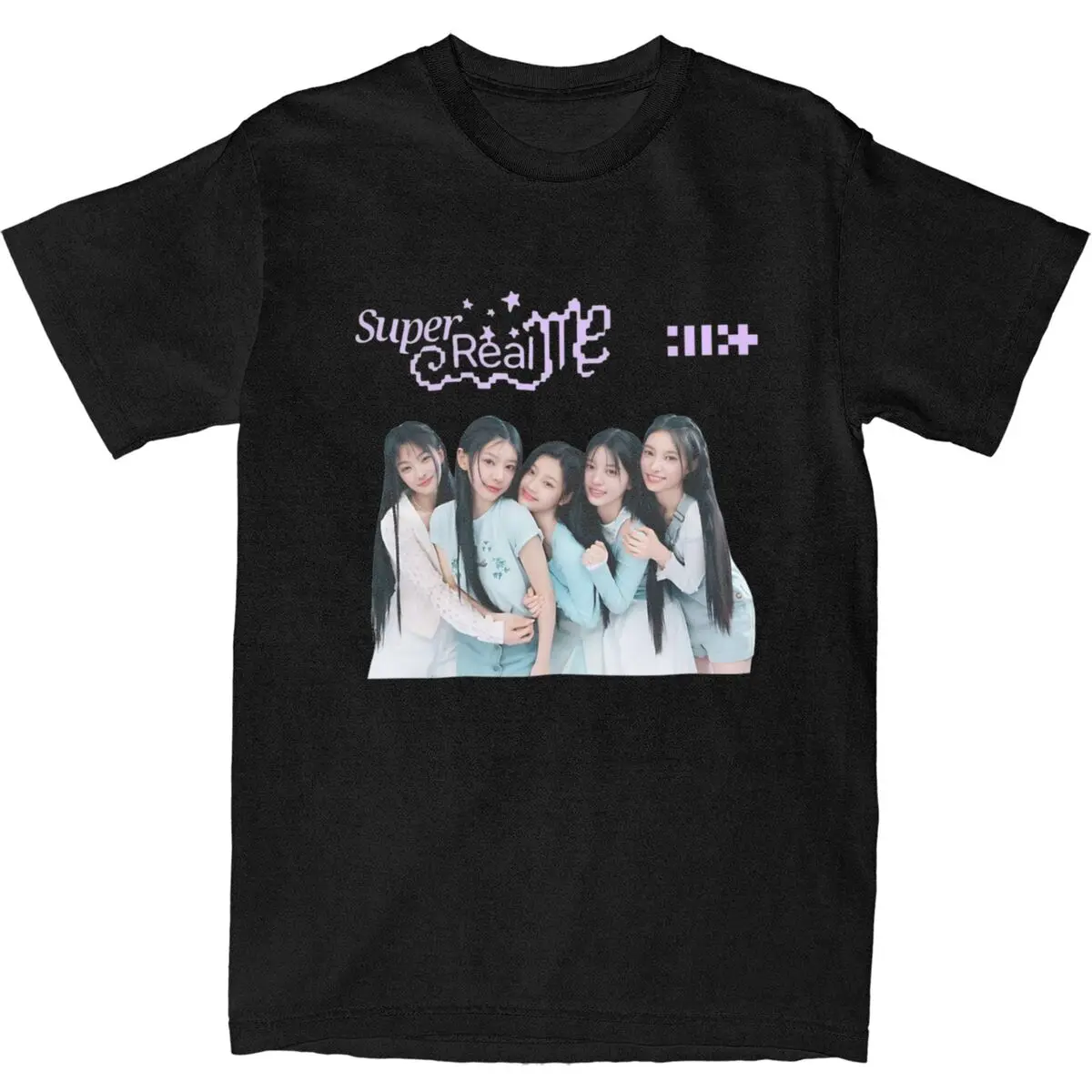 

ILLIT Kpop Band T-Shirt Men Super Real Me Music Album Streetwear Cotton T Shirts Summer Crew Neck Tee Shirt Oversize Clothes