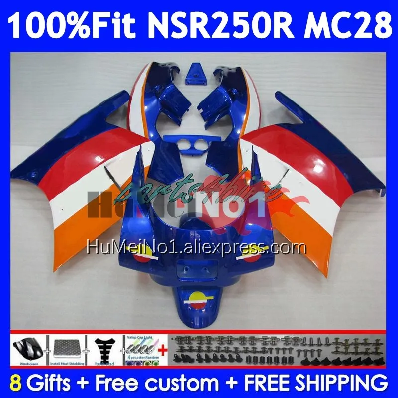 Injection For HONDA NSR250R MC28 1994 1995 1996 1997 1999 16No.27 NSR 250 250R NSR250 R 94 95 96 Repsol blue 97 98 99 Fairings